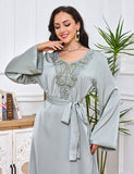 Robe aérienne perlée