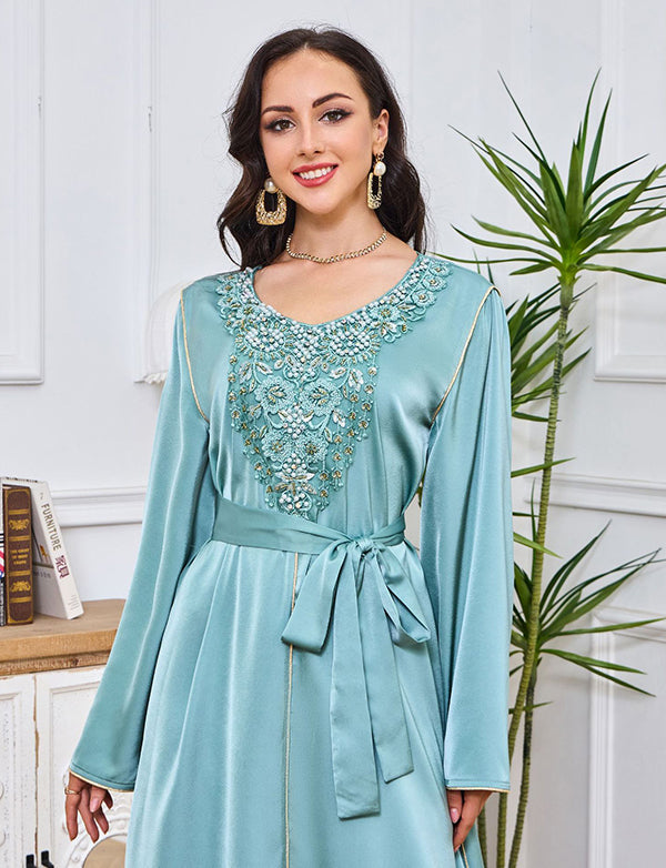 Robe perlée Abaya Mode