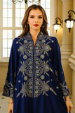 Robe caftan brodée bleu marine