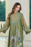 Robe Caftan Élégant à imprimé vert