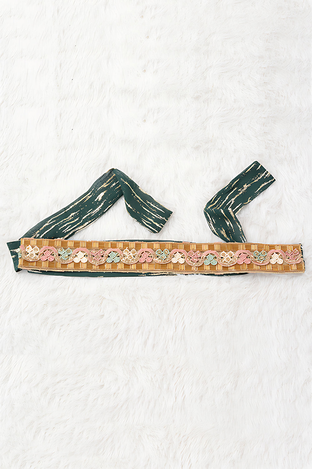 Robe caftan à col en V imprimé bordeaux