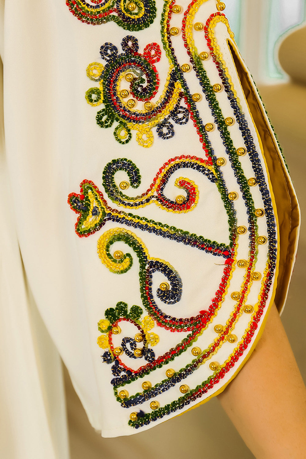 Robe Caftan Satin Noire élégante