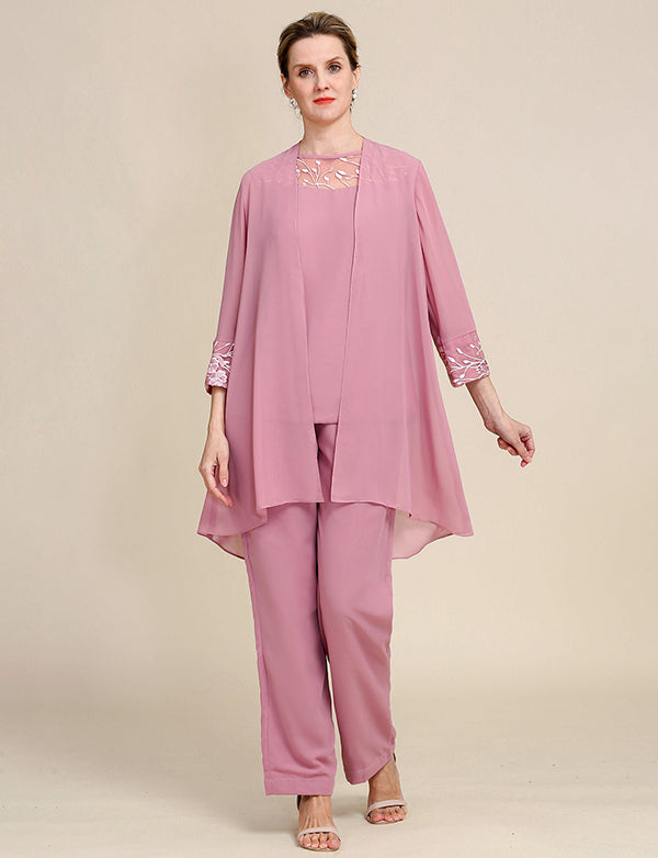Robe manches longues 3 pièces de la mère de la mariée