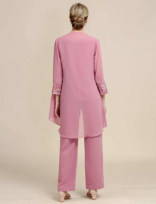 Robe manches longues 3 pièces de la mère de la mariée