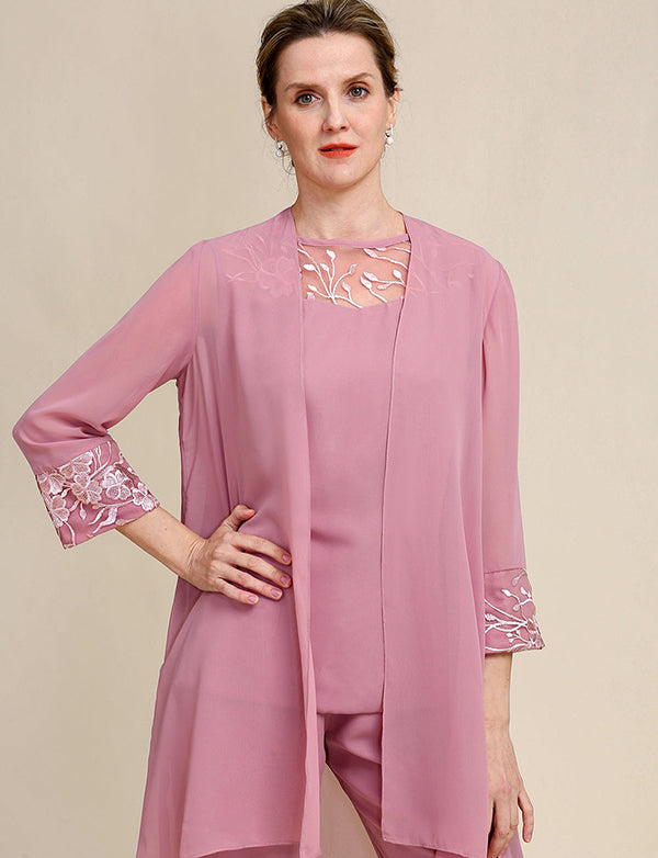 Robe manches longues 3 pièces de la mère de la mariée