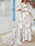 Robe Marquise/Princesse Ligne A Chérie Traîne Tribunal Robe de Mariée avec Fente