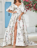 Robe Marquise/Princesse Ligne A Chérie Traîne Tribunal Robe de Mariée avec Fente