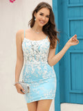 Robe de soirée courte moulante corset à dos ouvert