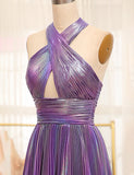 Robe de bal de fin d'année à dos nu et fendue