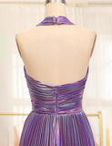 Robe de bal de fin d'année à dos nu et fendue