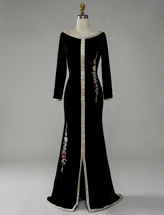 Caftan Marocain Sirène Noir