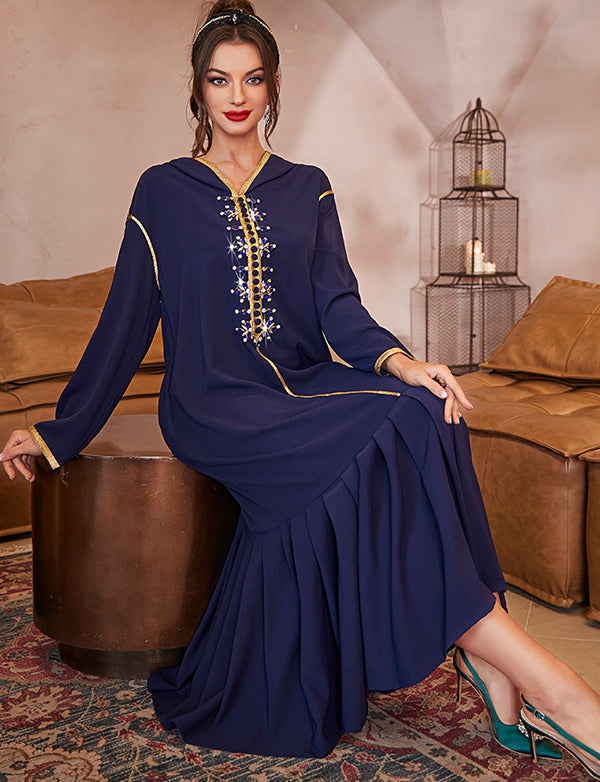 Robe à Capuche avec Strass
