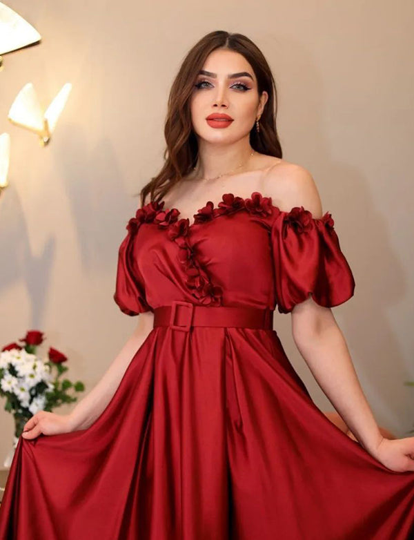 Robe de Soirée Sirène en Satin à Une Épaule Robe Cocktail Mariage –  Dressself