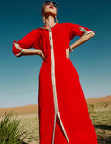Robe Djellaba pour Femmes Rouge