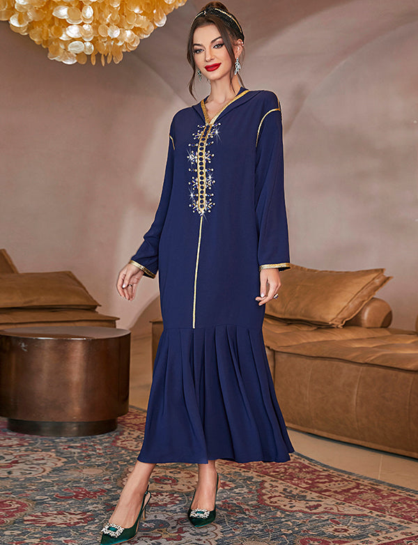 Robe à Capuche avec Strass