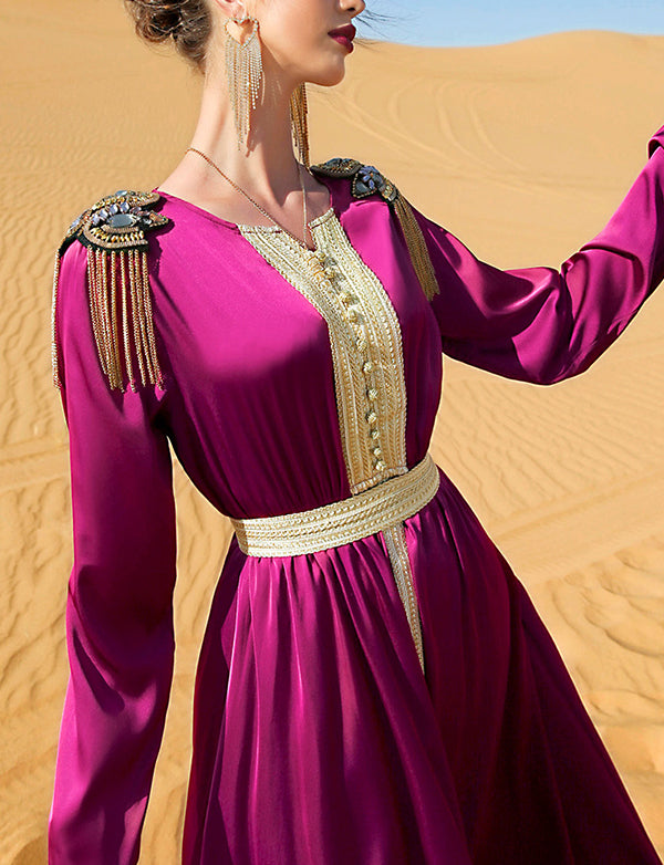 Robe Caftan en Satin à Nouer