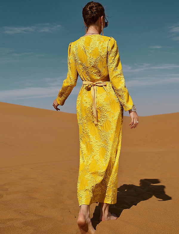 Caftan Imprimée Doré