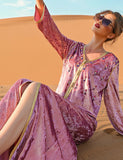 Caftan en Velours Rose à Strass