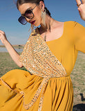 Robe Arabe à Paillettes Orange