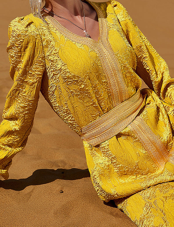 Caftan Imprimée Doré