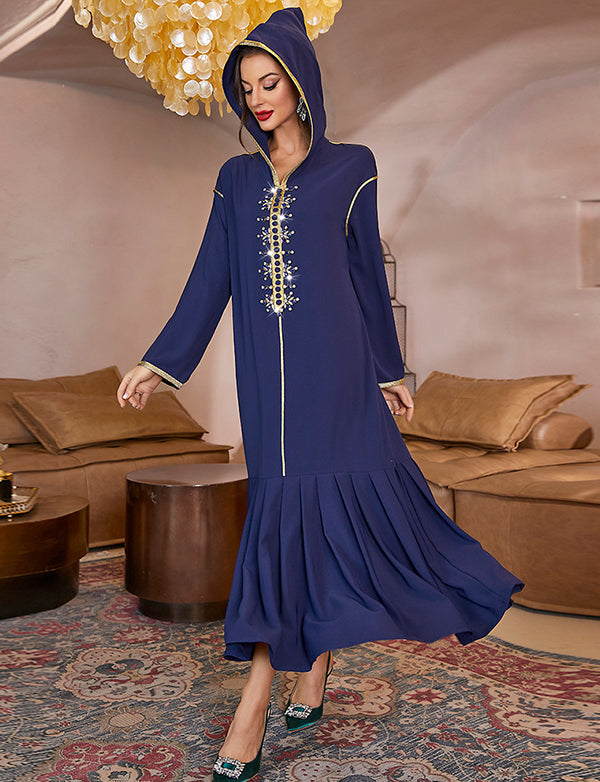 Robe à Capuche avec Strass