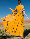 Robe Arabe à Paillettes Orange