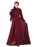 Robe Musulmane en Mousseline Eid Mubarak