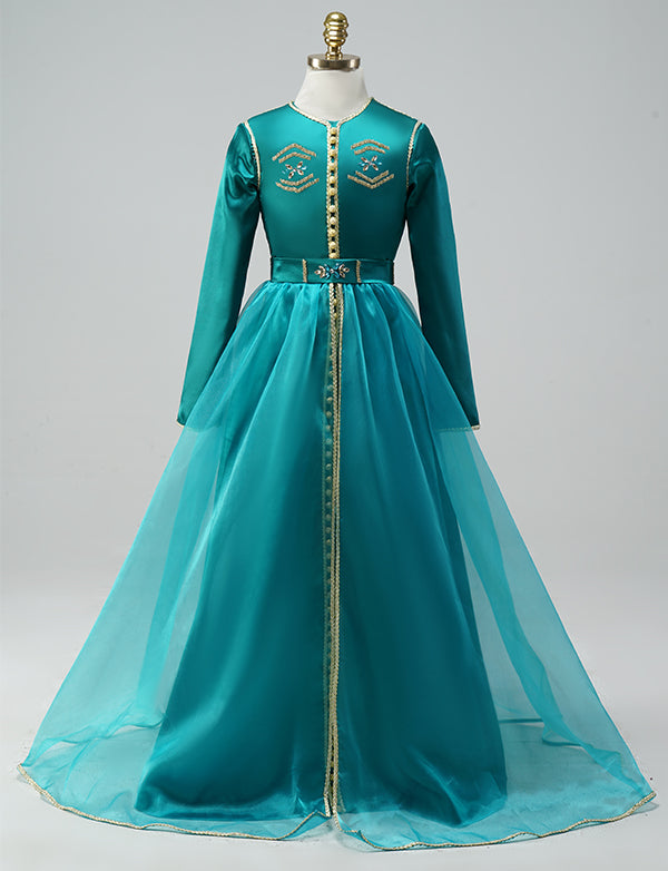 Robe Caftan Fille en Satin