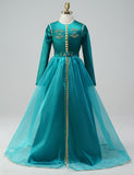 Robe Caftan Fille en Satin