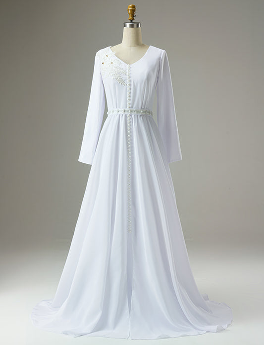 Robe de Mariée Marocaine Blanc