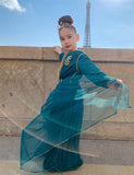 Robe Caftan Fille en Satin