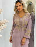 Robe Caftan Moderne Lilas