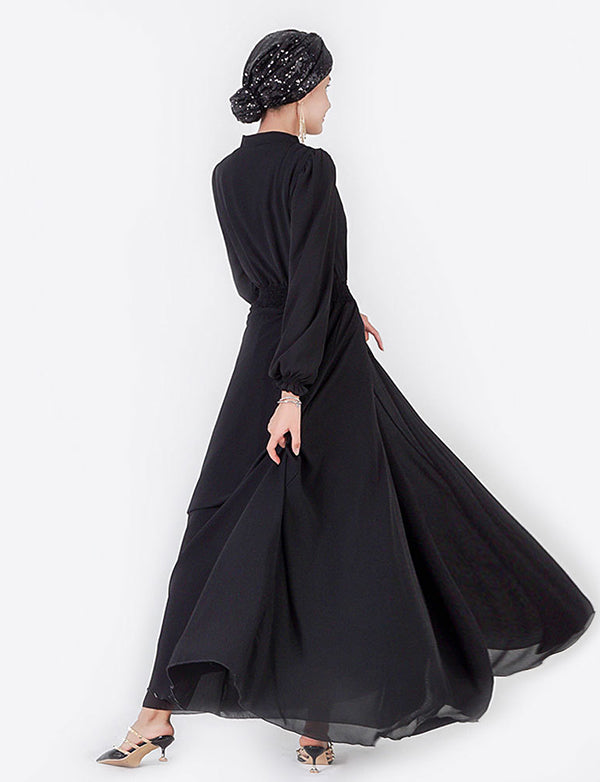 Robe Musulmane en Mousseline Eid Mubarak