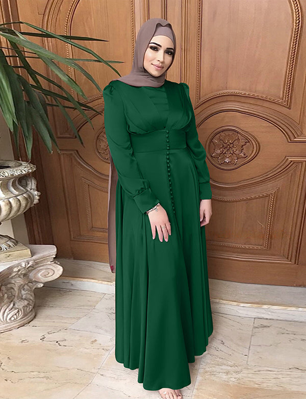 Abaya Tenue Aid Femme Elegant Ramadan Muslim Modest Dress For