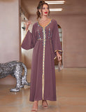 Robe Caftan Améthyste en Strass