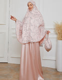 Costume Femme Dentelle Brodée Rose