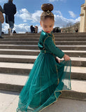 Robe Caftan Fille en Satin