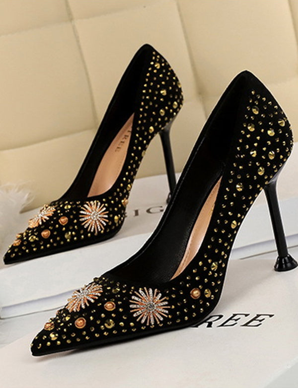 Strass Talons Chaussures Vintage
