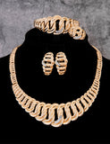 Ensemble de Bijoux de Couleur Doré