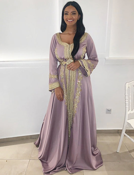 Lilas Takchita Satin Caftan Marocain