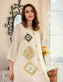 Paillettes Bleu clair Long Marocain Caftan
