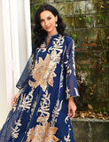 Broderie À Paillettes Bleu Caftan Femmes Robe Arabe