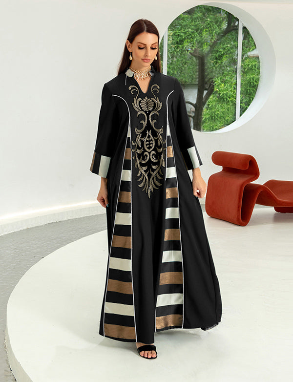 Vert foncé Robe de soirée caftan marocaine