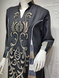 Vert foncé Robe de soirée caftan marocaine
