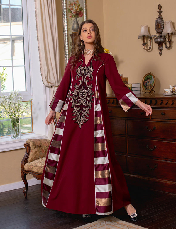 Vert foncé Robe de soirée caftan marocaine