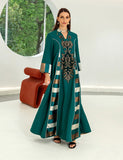 Vert foncé Robe de soirée caftan marocaine