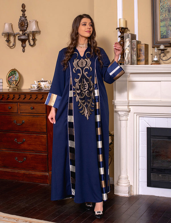 Vert foncé Robe de soirée caftan marocaine