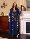 Vert foncé Robe de soirée caftan marocaine
