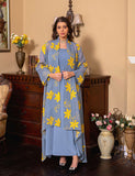 Robe camisole grise musulmane en maille Abaya