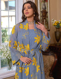 Robe camisole grise musulmane en maille Abaya